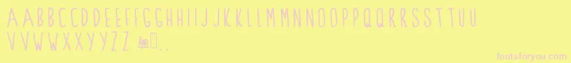ClarksSummit Font – Pink Fonts on Yellow Background