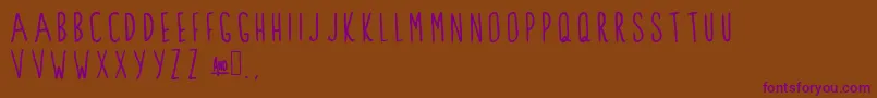 ClarksSummit Font – Purple Fonts on Brown Background