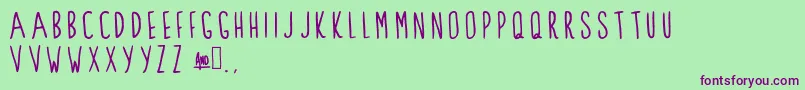 ClarksSummit Font – Purple Fonts on Green Background