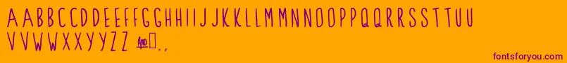 ClarksSummit Font – Purple Fonts on Orange Background