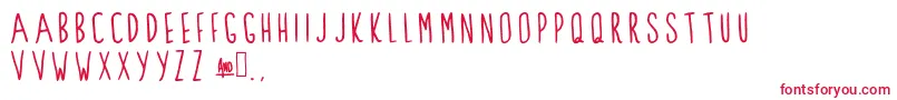 ClarksSummit Font – Red Fonts on White Background