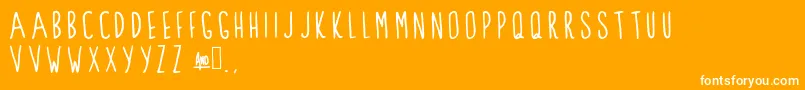 フォントClarksSummit – オレンジの背景に白い文字