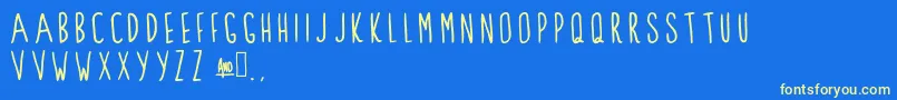 ClarksSummit Font – Yellow Fonts on Blue Background
