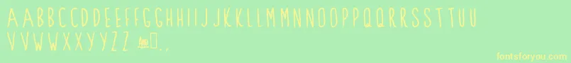 ClarksSummit Font – Yellow Fonts on Green Background