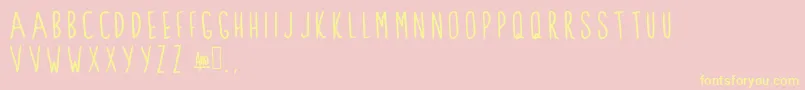 ClarksSummit Font – Yellow Fonts on Pink Background