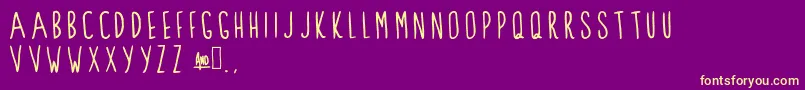 ClarksSummit Font – Yellow Fonts on Purple Background