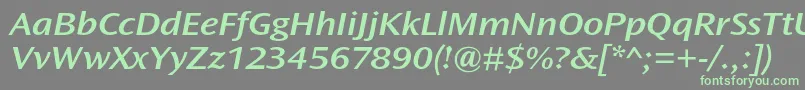 OceansansstdSemiboldextita Font – Green Fonts on Gray Background