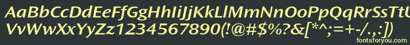 OceansansstdSemiboldextita Font – Yellow Fonts on Black Background