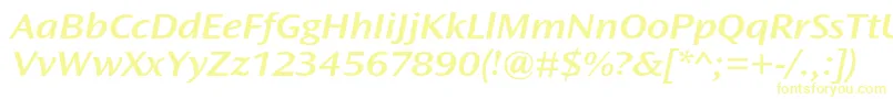 Шрифт OceansansstdSemiboldextita – жёлтые шрифты