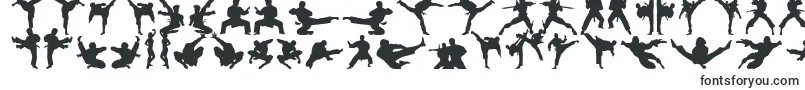 Шрифт Karatechop – чёрные шрифты на белом фоне