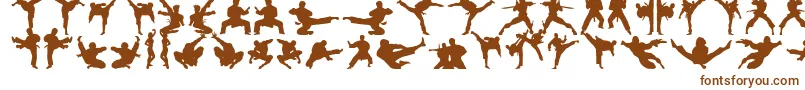 Karatechop-fontti – ruskeat fontit