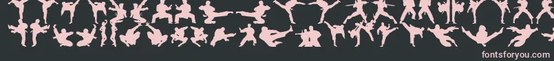 Karatechop Font – Pink Fonts on Black Background