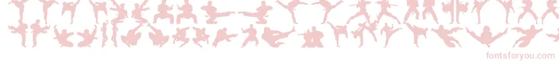 Fonte Karatechop – fontes rosa em um fundo branco