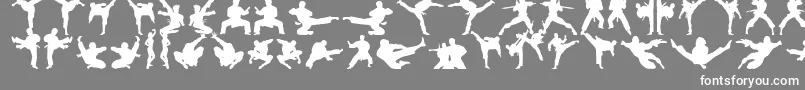 Czcionka Karatechop – białe czcionki na szarym tle