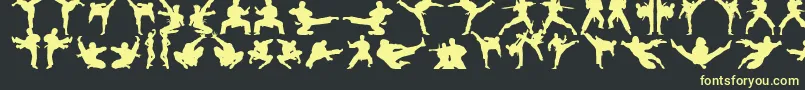 Karatechop Font – Yellow Fonts on Black Background