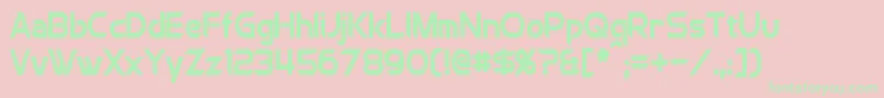 ChromiaCondensedBold Font – Green Fonts on Pink Background