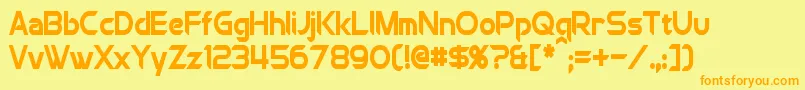 ChromiaCondensedBold Font – Orange Fonts on Yellow Background