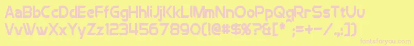 ChromiaCondensedBold Font – Pink Fonts on Yellow Background