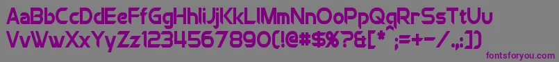 ChromiaCondensedBold Font – Purple Fonts on Gray Background