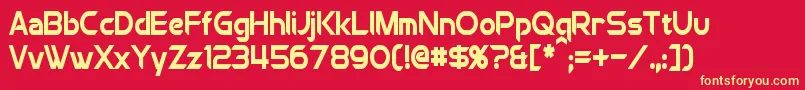 ChromiaCondensedBold Font – Yellow Fonts on Red Background