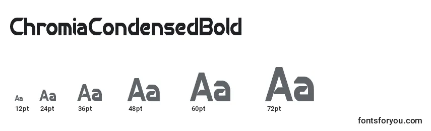 ChromiaCondensedBold Font Sizes