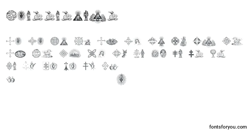 A fonte Laussuscris – alfabeto, números, caracteres especiais