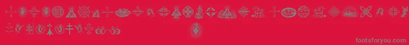 Laussuscris Font – Gray Fonts on Red Background