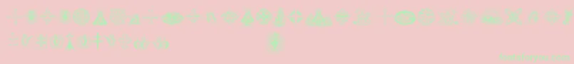 Laussuscris Font – Green Fonts on Pink Background