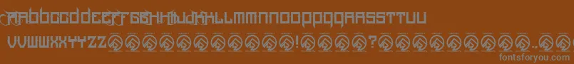 Police HoodrichRegular – polices grises sur fond brun
