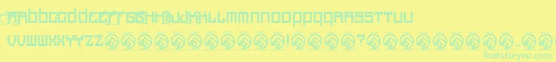 Police HoodrichRegular – polices vertes sur fond jaune