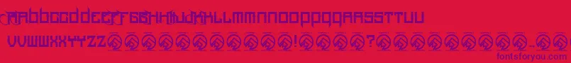 HoodrichRegular Font – Purple Fonts on Red Background