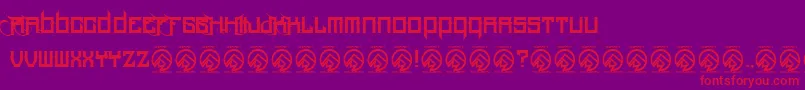 fuente HoodrichRegular – Fuentes Rojas Sobre Fondo Morado
