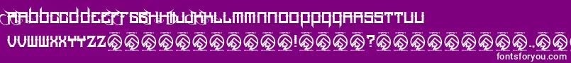 Шрифт HoodrichRegular – белые шрифты на фиолетовом фоне