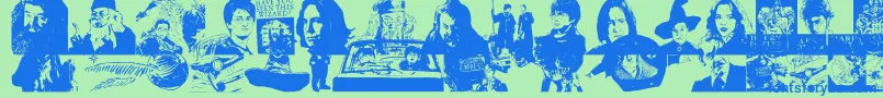 Lisätietoja HarryPotterAndTheDingbatFont-fontista HarryPotterAndTheDingbatFont-fontti – siniset fontit vihreällä taustalla