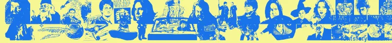 HarryPotterAndTheDingbatFont Font – Blue Fonts on Yellow Background