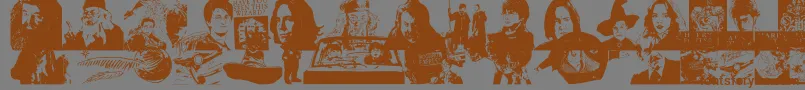 Подробнее о шрифте HarryPotterAndTheDingbatFont Шрифт HarryPotterAndTheDingbatFont – коричневые шрифты на сером фоне