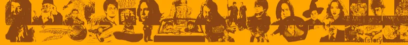 Lisätietoja HarryPotterAndTheDingbatFont-fontista HarryPotterAndTheDingbatFont-fontti – ruskeat fontit oranssilla taustalla