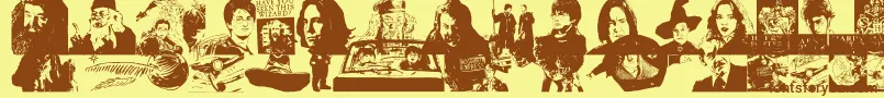 Police HarryPotterAndTheDingbatFont – polices brunes sur fond jaune