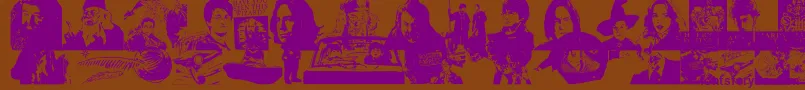 HarryPotterAndTheDingbatFont Font – Purple Fonts on Brown Background
