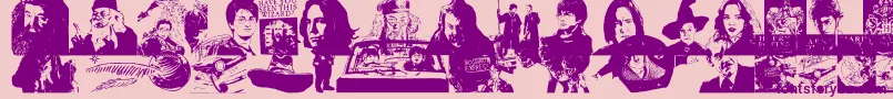 HarryPotterAndTheDingbatFont Font – Purple Fonts on Pink Background