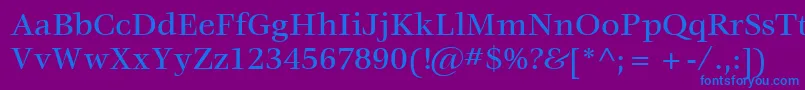 ItcVeljovicLtMedium Font – Blue Fonts on Purple Background