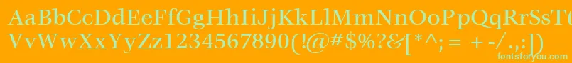 ItcVeljovicLtMedium Font – Green Fonts on Orange Background