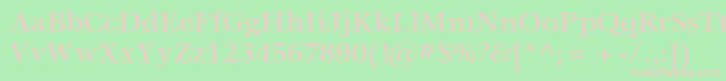 ItcVeljovicLtMedium Font – Pink Fonts on Green Background