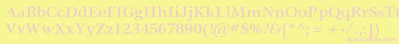 ItcVeljovicLtMedium Font – Pink Fonts on Yellow Background