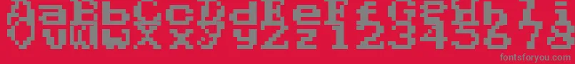 Phantalia Font – Gray Fonts on Red Background