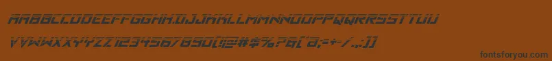 Fonte Vikingsquadhalfital – fontes pretas em um fundo marrom