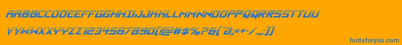 Weitere Informationen zur Vikingsquadhalfital-Schriftart Vikingsquadhalfital-Schriftart – Blaue Schriften auf orangefarbenem Hintergrund