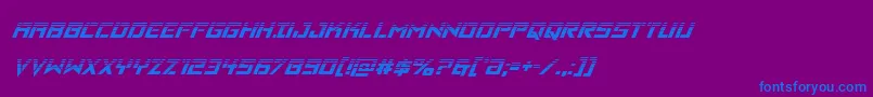 Vikingsquadhalfital Font – Blue Fonts on Purple Background