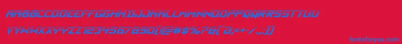 Vikingsquadhalfital Font – Blue Fonts on Red Background