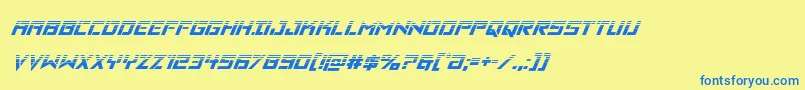 Weitere Informationen zur Vikingsquadhalfital-Schriftart Vikingsquadhalfital-Schriftart – Blaue Schriften auf gelbem Hintergrund